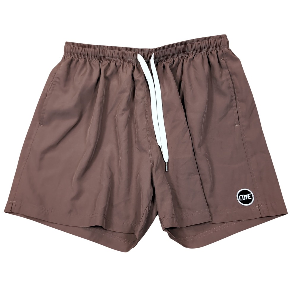 Cove Athletic Shorts Mens Size 38 Brown Stretch Drawstring Gym Running Fitness
